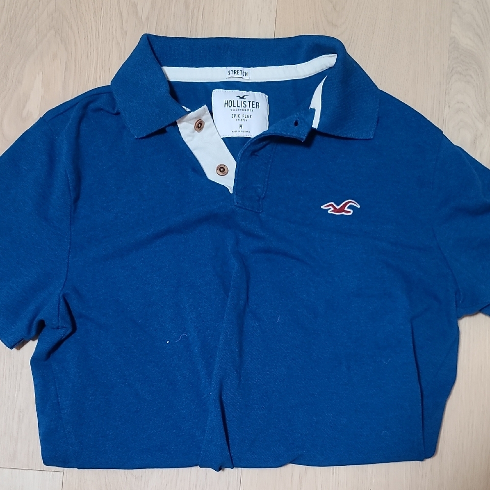 Hollister Mens Blue Polo Shirt